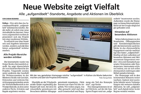 Neue Website aufgemöbelt zeigt Vielfalt