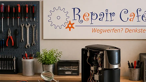 Ehrenamtliche Reparaturhelfer im Repair Café von aufgemöbelt in Rüthen
